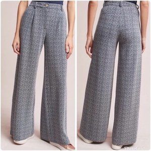 Cartonnier Anthro Elisa Wide Leg Jacquard Trousers